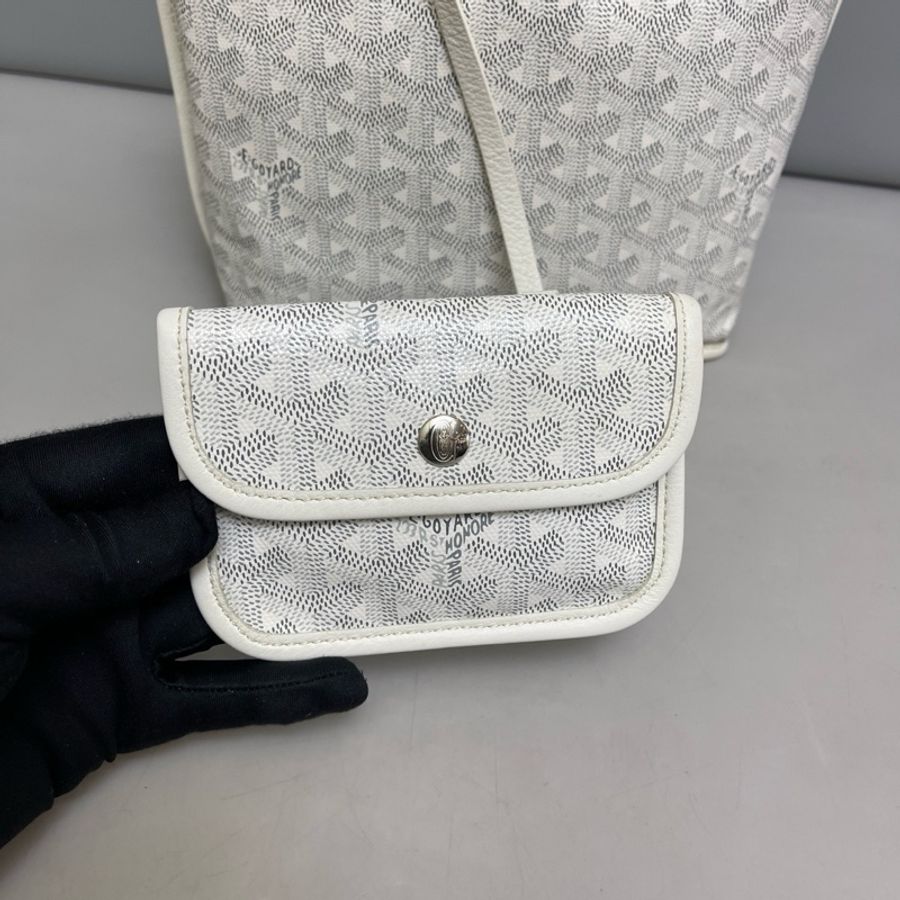 Goyard戈雅 白色老花迷你子母托特包-5