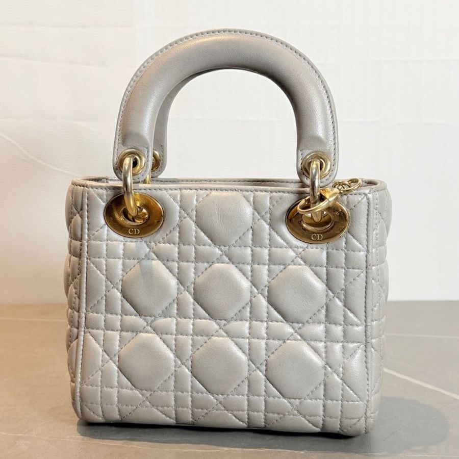 Dior/迪奧灰色三格羊皮戴妃17年-1