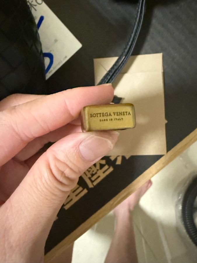 Bottega Veneta 小羊皮黑色編織波士頓包-16