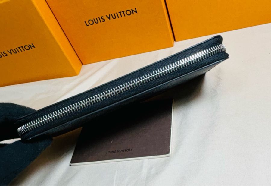 🔥 近新美品 LV 路易威登 Louis Vuitton 黑棋盤格拉鏈 14卡長夾-8