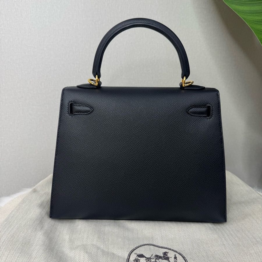 99新Hermes愛馬仕kelly25 黑金 w刻。-1