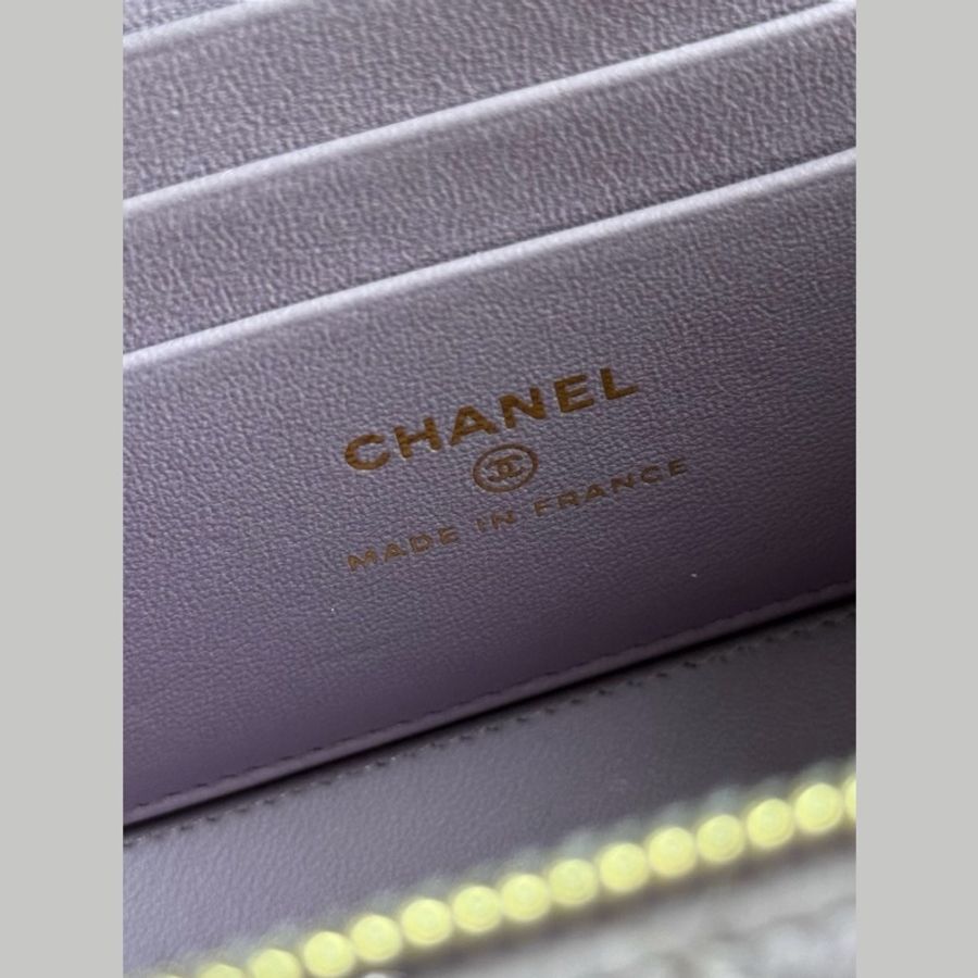 Chanel Caviar Vanity 心型調節扣長盒子-16