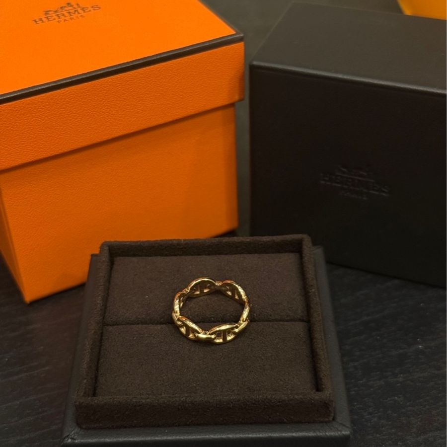 Hermes Chaîne d'ancre Enchaînée 豬鼻排戒(小款)-0