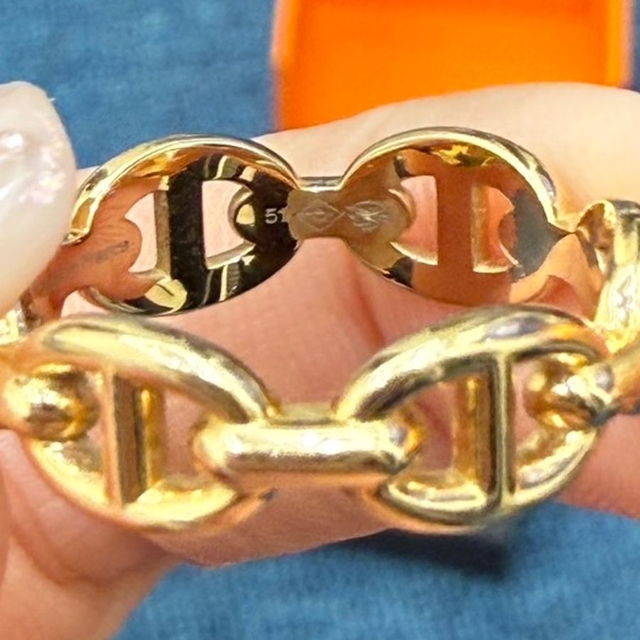 Hermes Chaîne d'ancre Enchaînée 豬鼻排戒(小款)-8