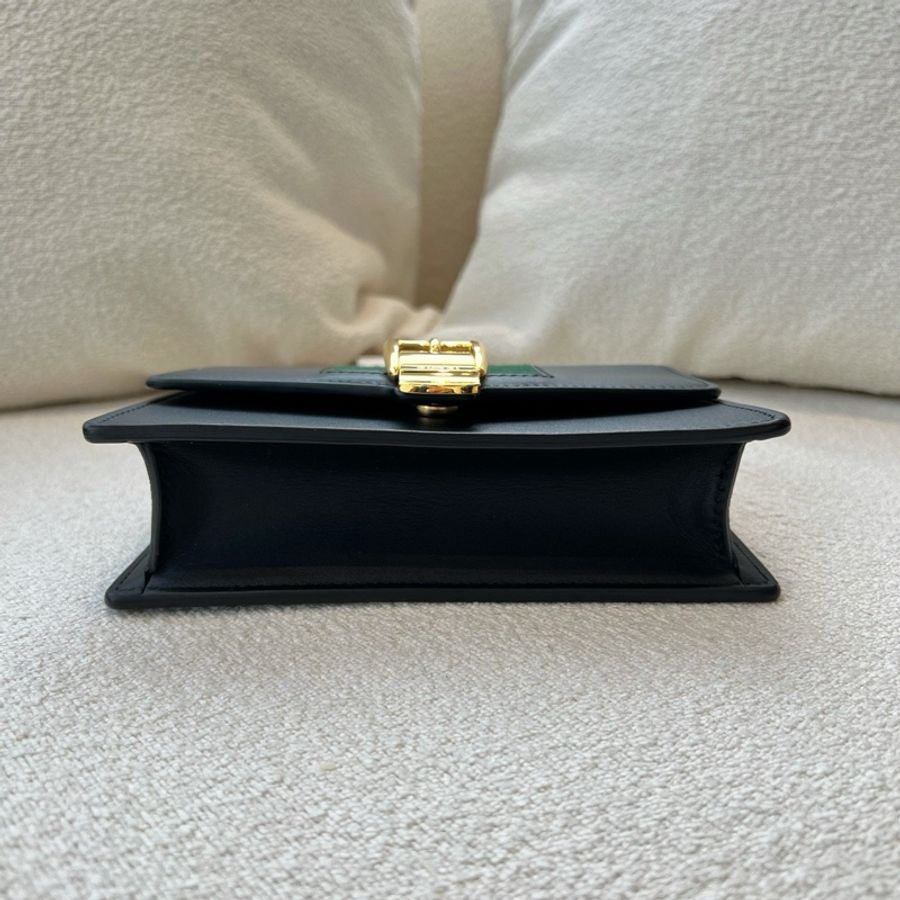 未使用 Gucci古馳Sylvie黑金塞爾維亞超迷你鏈條包 附件 塵袋-5