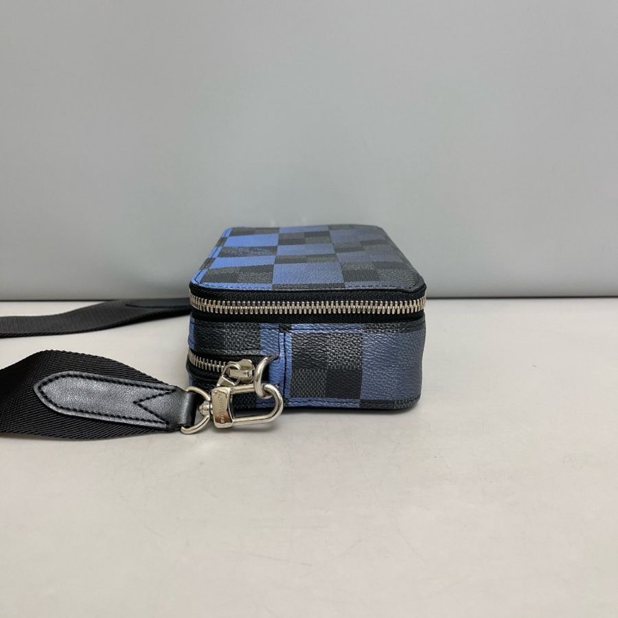 Louis Vuitton Alpha渐变色蓝棋盘格相机包 晶片款-3
