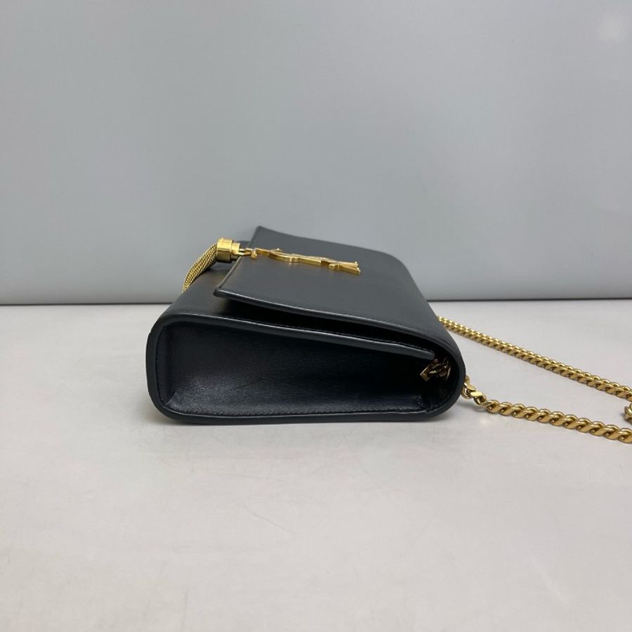 YSL聖羅蘭 Kate中號黑金全皮流蘇鏈條包-2