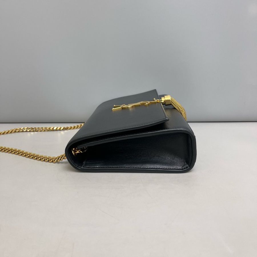 YSL聖羅蘭 Kate中號黑金全皮流蘇鏈條包-3