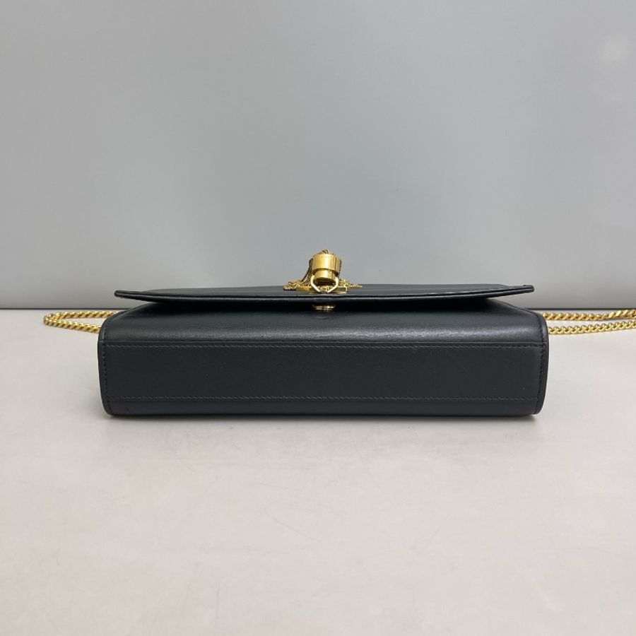YSL聖羅蘭 Kate中號黑金全皮流蘇鏈條包-4