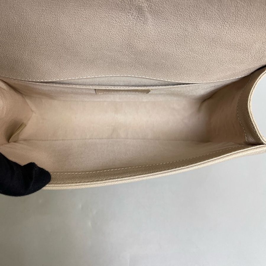 Chanel leboy 25cm 中號藕粉色荔枝紋鏈條-8