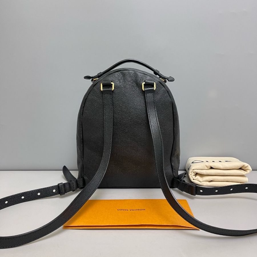 Louis Vuitton sorbonne黑色全皮壓紋 後背包-1