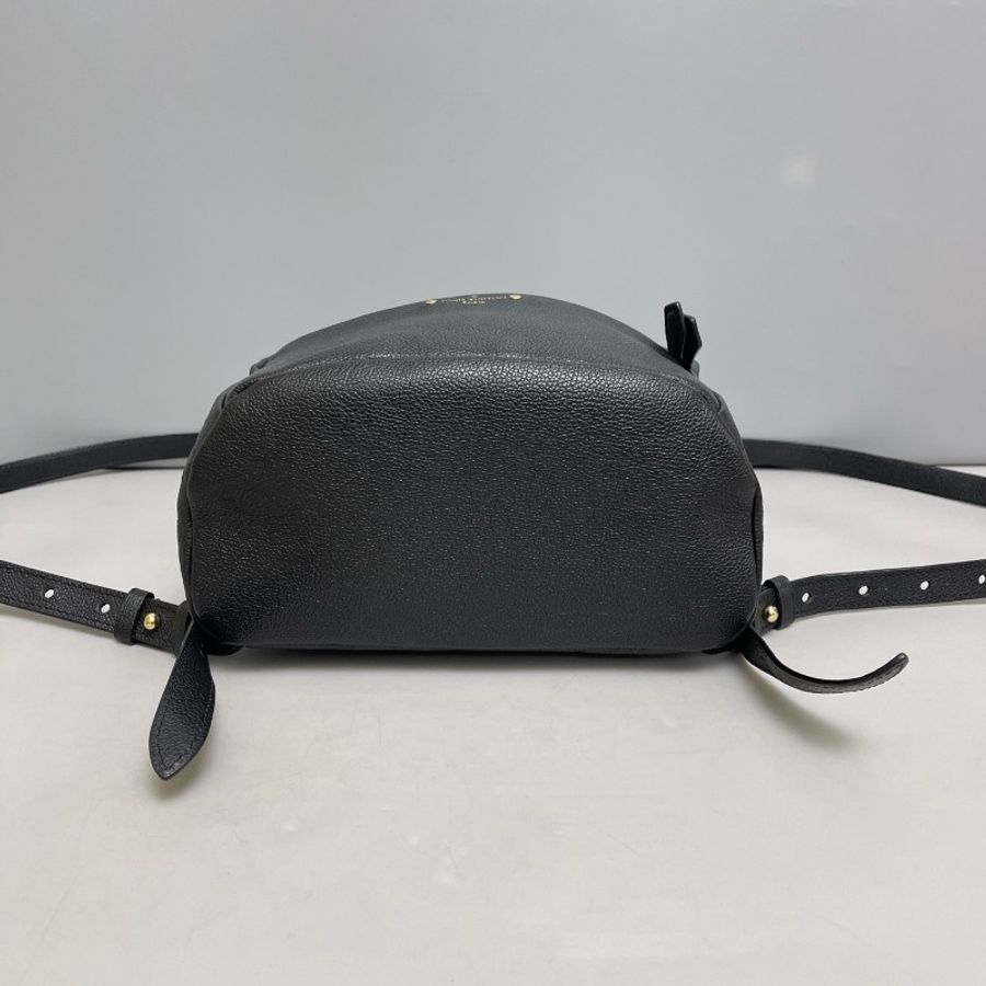 Louis Vuitton sorbonne黑色全皮壓紋 後背包-4