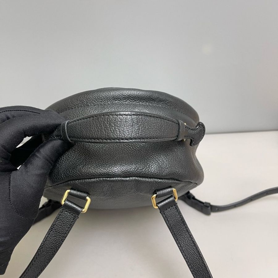 Louis Vuitton sorbonne黑色全皮壓紋 後背包-5