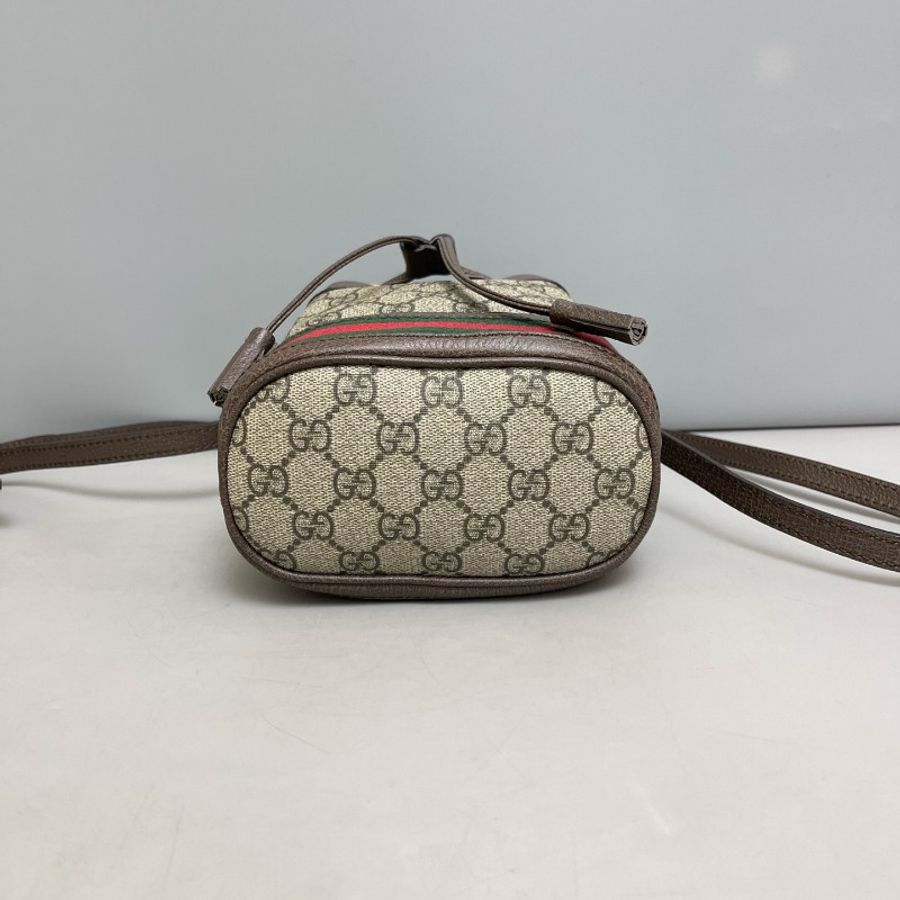 Gucci Ophidia迷你老花抽繩水桶-4