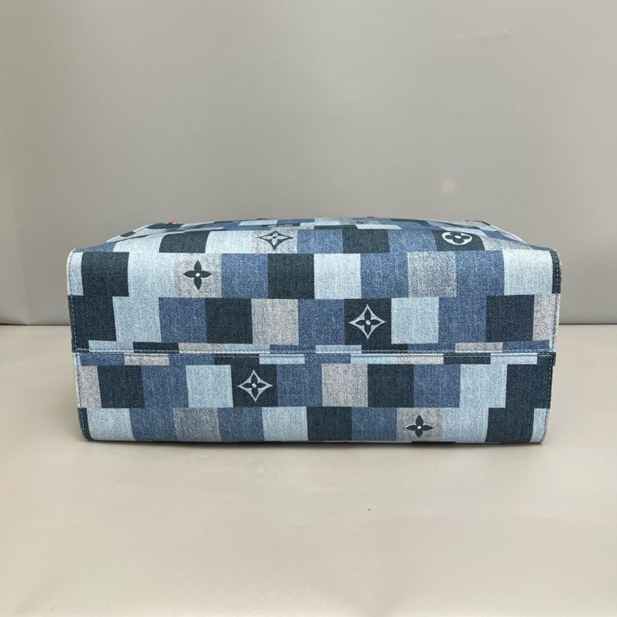 Louis Vuitton Onthego大號丹寧牛仔tote-4