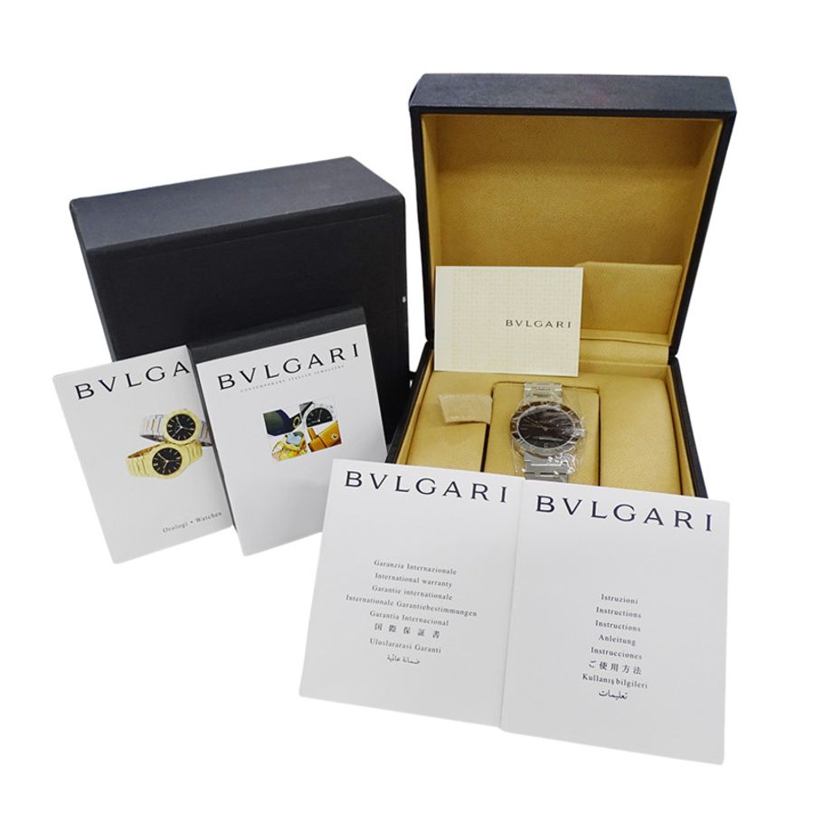 寶格麗 (Bulgari) 男孩腕錶，品牌：日期自動上鍊不鏽鋼 SS BB33SS 銀色黑色-7