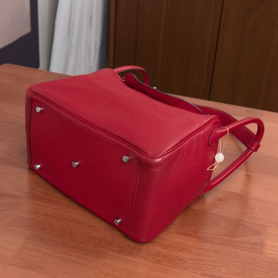 HERMES 國旗紅銀扣Lindy30 手提肩背包 30*21*16 98新配件塵袋-4