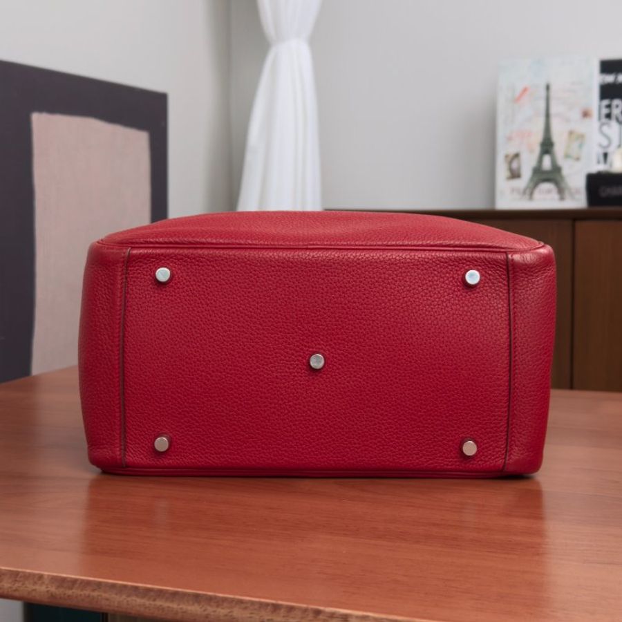 HERMES 國旗紅銀扣Lindy30 手提肩背包 30*21*16 98新配件塵袋-5