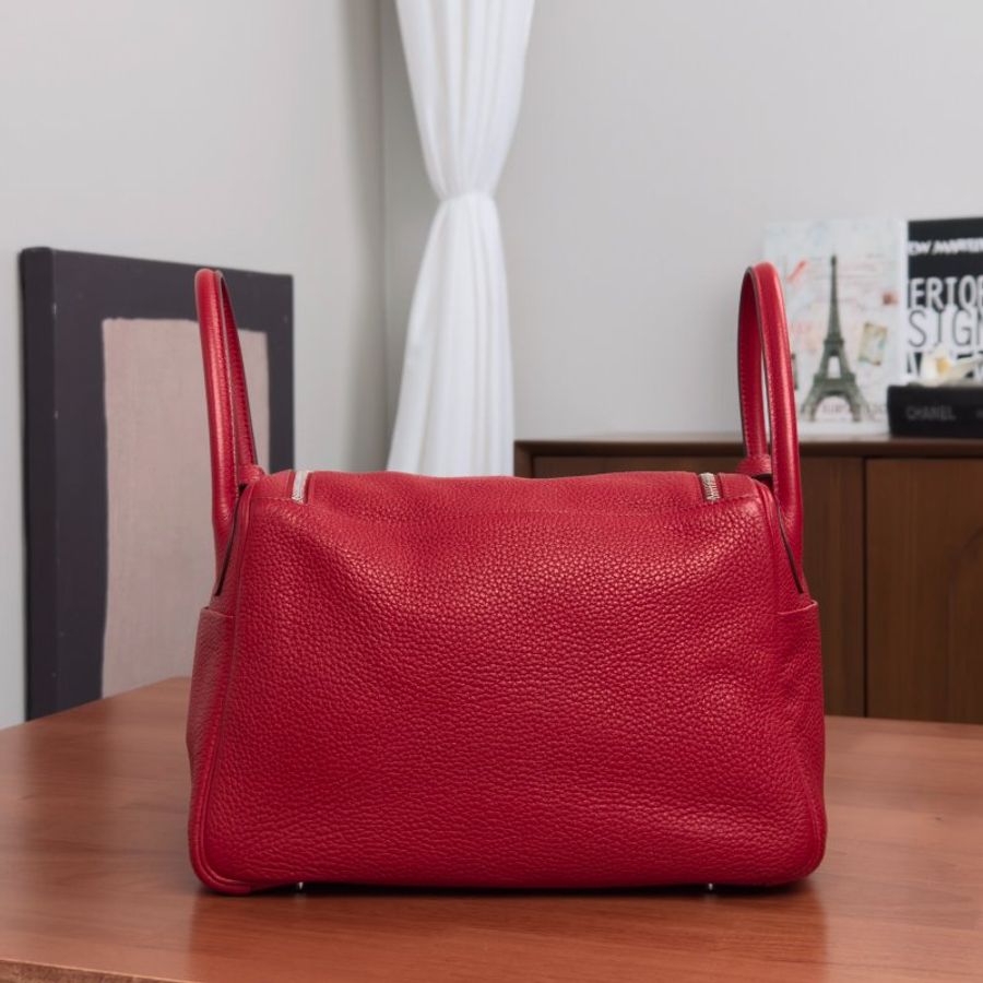 HERMES 國旗紅銀扣Lindy30 手提肩背包 30*21*16 98新配件塵袋-7