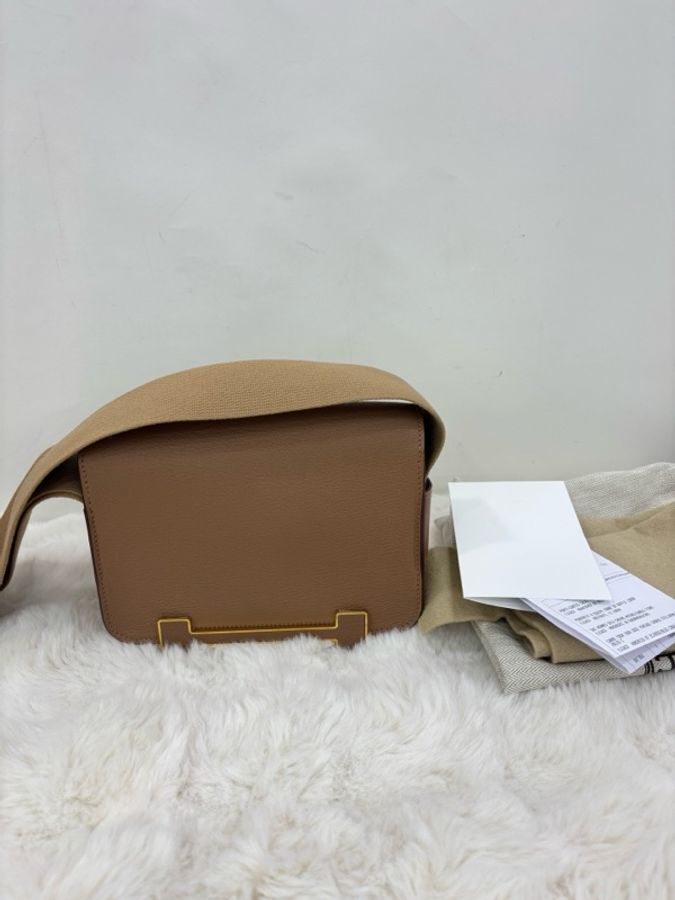 Hermes 愛馬仕 geta山羊皮雀木色拼奶茶色金扣U刻 有購證 full set-1