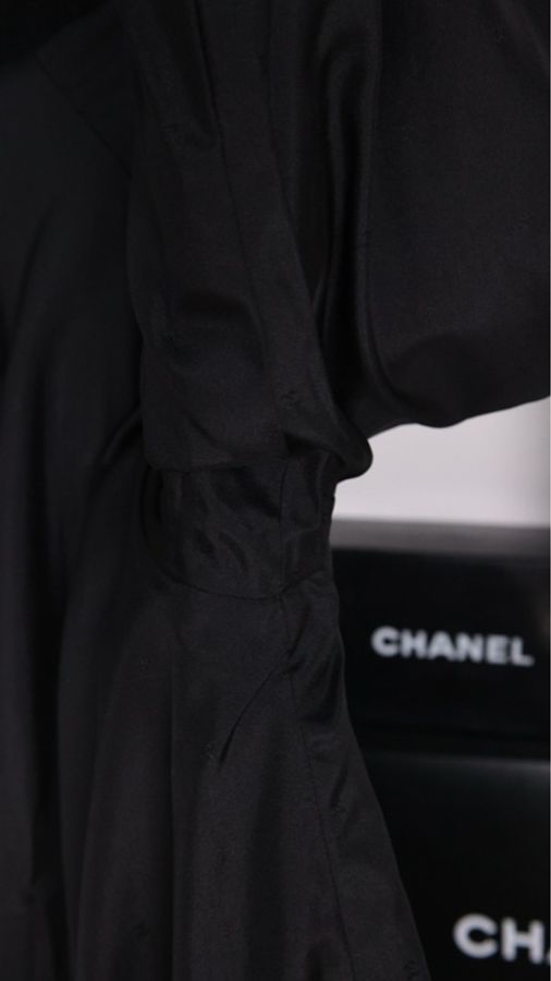 Chanel 91年黑色羊毛双排扣大衣外套-53