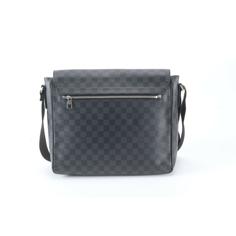 路易威登 Damier Graphite District GM N41271 男士真皮單肩包-2