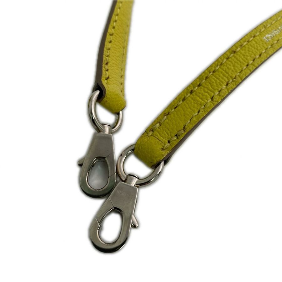 △ HERMES 愛馬仕 9R Lime Mysore Bolide 1923 Palladium-plated Hardware Stamp C 2 way bag 檸檬黃山羊皮銀扣 C刻兩用袋-267012364-15