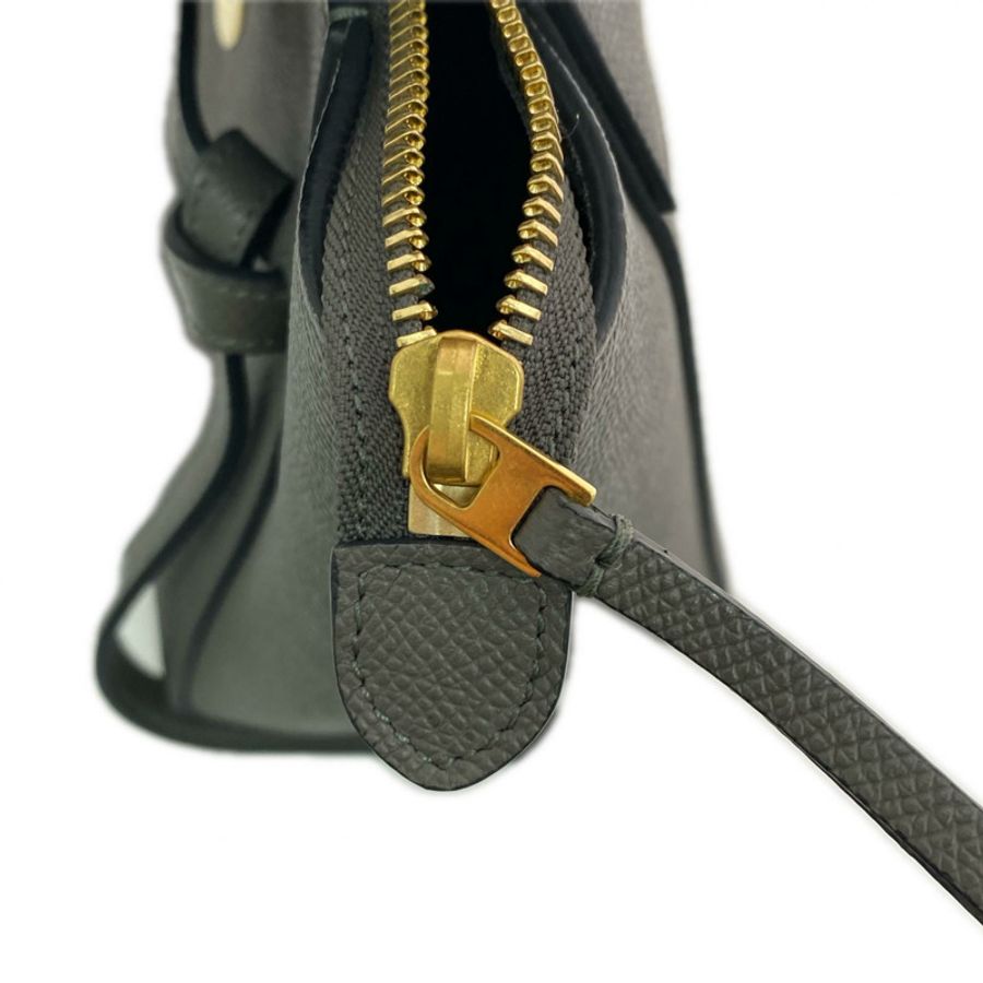 △ CELINE 思琳 Grey Calfskin Nano Belt Bag 2 way bag 灰色小牛皮兩用袋-267012916-15