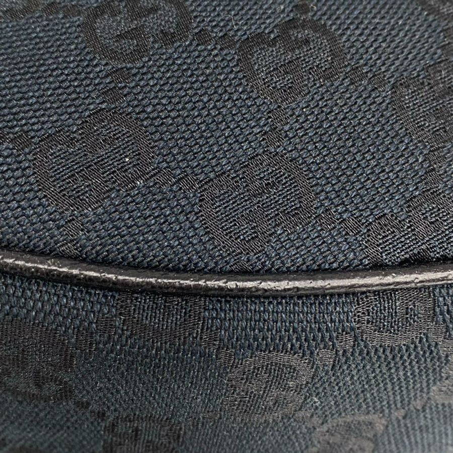 ☆ GUCCI 古馳 Black Calfskin Canvas Bamboo Shoulder Bag 黑色小牛皮帆布竹柄肩背包 137577-267012855-10