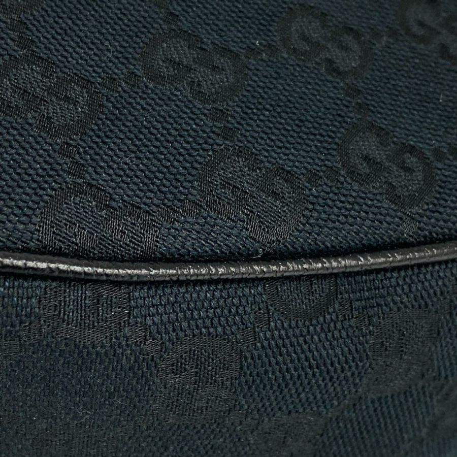 ☆ GUCCI 古馳 Black Calfskin Canvas Bamboo Shoulder Bag 黑色小牛皮帆布竹柄肩背包 137577-267012855-13