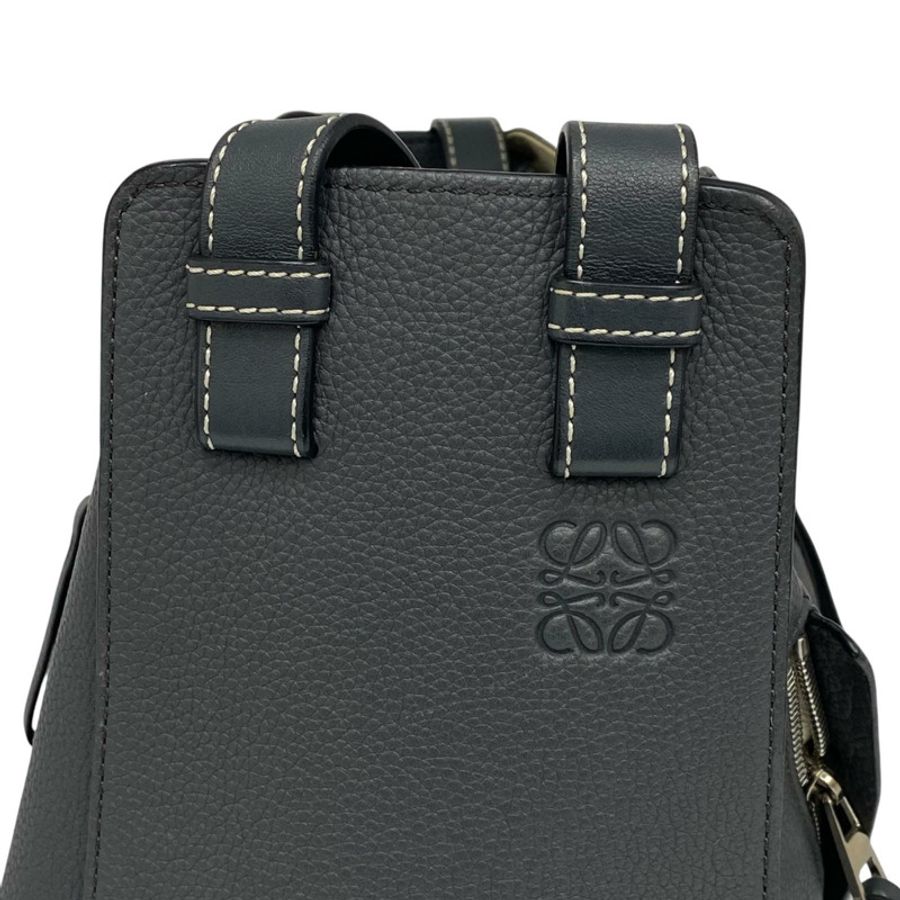 ☆ LOEWE 羅意威 Grey Calfskin Hammock 2 way bag 灰色小牛皮兩用袋-267012782-11