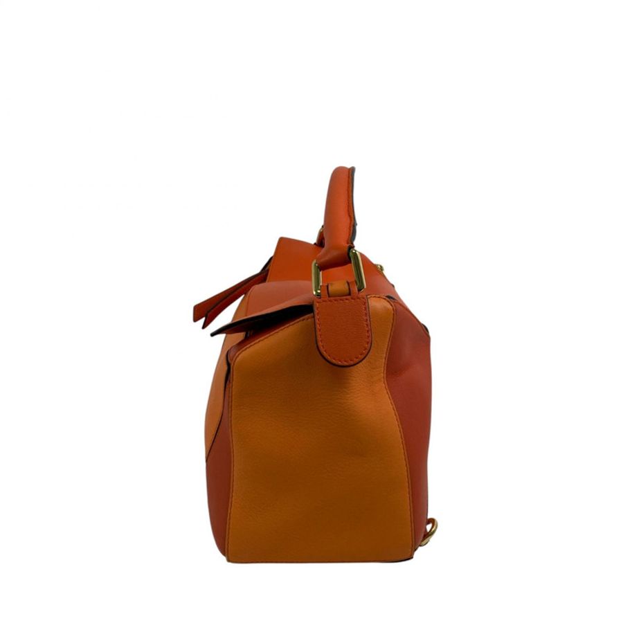 △ LOEWE 羅意威 Orange Calfskin Puzzle 2 way bag 橙色小牛皮兩用袋-267013057-3