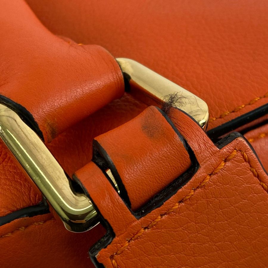 △ LOEWE 羅意威 Orange Calfskin Puzzle 2 way bag 橙色小牛皮兩用袋-267013057-11