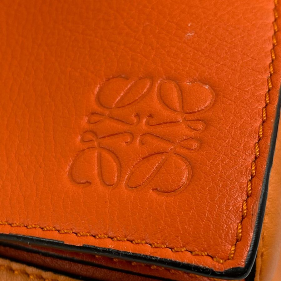 △ LOEWE 羅意威 Orange Calfskin Puzzle 2 way bag 橙色小牛皮兩用袋-267013057-12