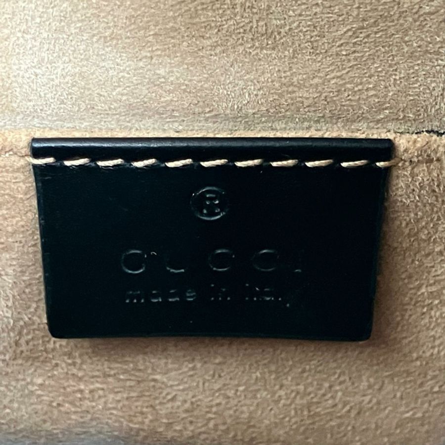 ☆ GUCCI 古馳 Black Calfskin Sylvie 2 way bag 黑色小牛皮兩用袋 470270-267013177-21