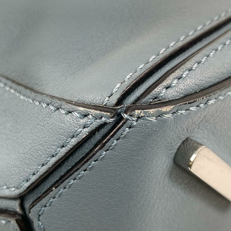 △ LOEWE 羅意威 Blue Calfskin Puzzle 2 way bag 藍色小牛皮兩用袋-267012517-5