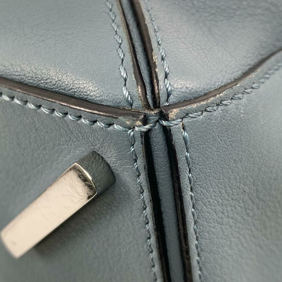 △ LOEWE 羅意威 Blue Calfskin Puzzle 2 way bag 藍色小牛皮兩用袋-267012517-6