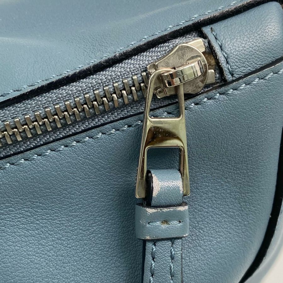 △ LOEWE 羅意威 Blue Calfskin Puzzle 2 way bag 藍色小牛皮兩用袋-267012517-15