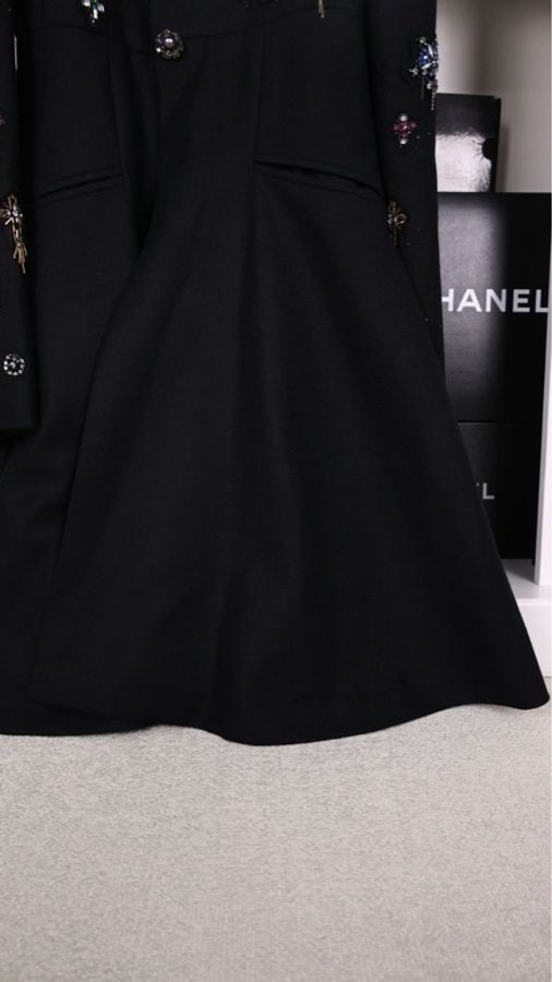 Chanel 08年高级手工坊系列秀款重工刺绣钉珠花花莱茵石大衣外套-56