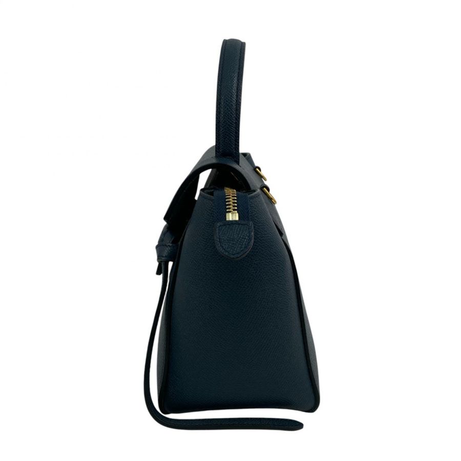 △ CELINE 思琳 Navy Calfskin Nano Belt Bag 2 way bag 深藍色小牛皮兩用袋-267012880-3