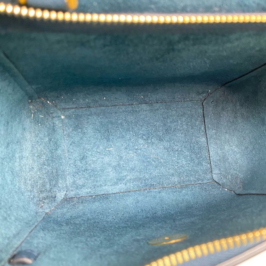 △ CELINE 思琳 Navy Calfskin Nano Belt Bag 2 way bag 深藍色小牛皮兩用袋-267012880-12