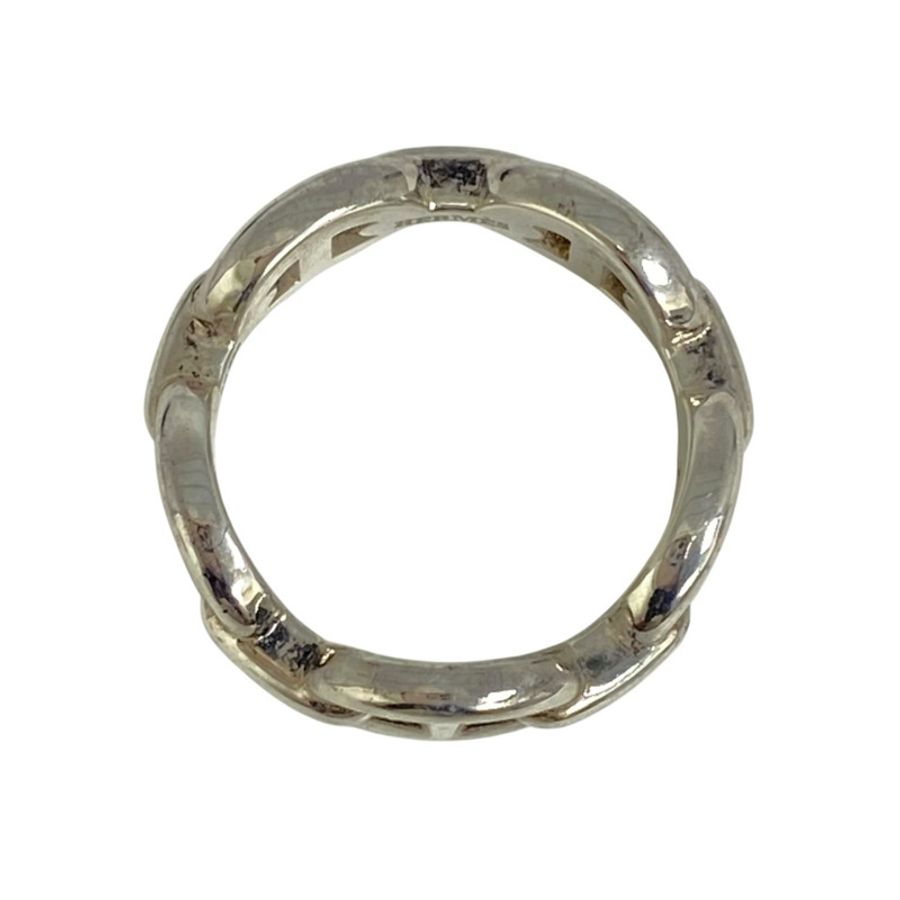 ☆ HERMES 愛馬仕 925 Silver chain d'ancre Fashion Ring 925純銀戒指 #55-267013085-10