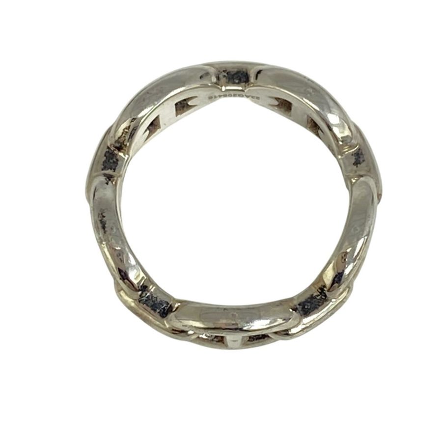 ☆ HERMES 愛馬仕 925 Silver chain d'ancre Fashion Ring 925純銀戒指 #55-267013085-11