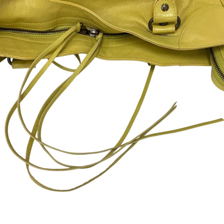 ☆ BALENCIAGA 巴黎世家 Yellow Goatskin Velo 2 way bag 黃色山羊皮兩用袋-267013284-11
