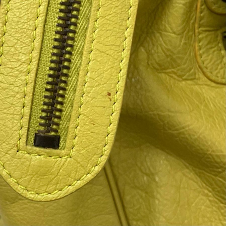 ☆ BALENCIAGA 巴黎世家 Yellow Goatskin Velo 2 way bag 黃色山羊皮兩用袋-267013284-17
