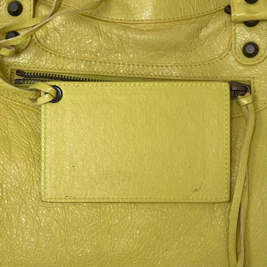 ☆ BALENCIAGA 巴黎世家 Yellow Goatskin Velo 2 way bag 黃色山羊皮兩用袋-267013284-18