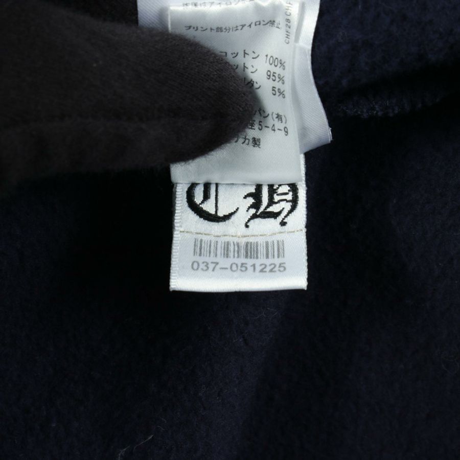 鉻心牌馬蹄形 CH Plus 臂標連帽衫，純棉，海軍藍/紅色，二手男款-7