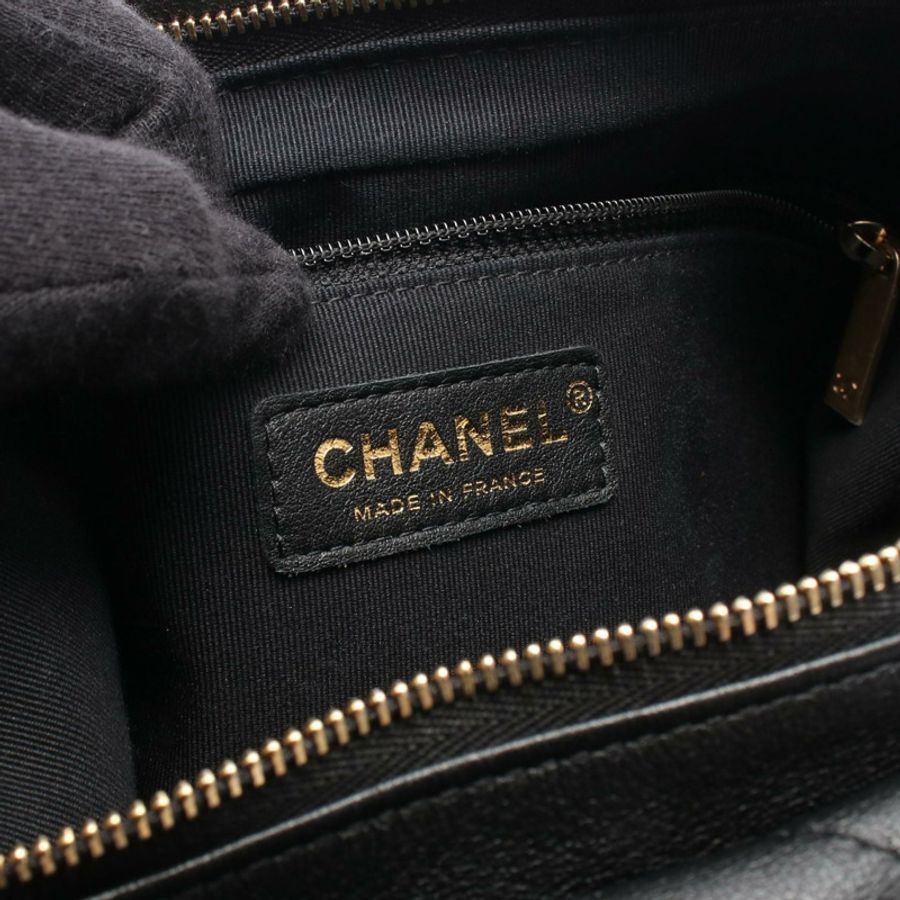 香奈兒 (CHANEL) Matelasse 羊皮單肩包,黑色,二手,金色五金-3