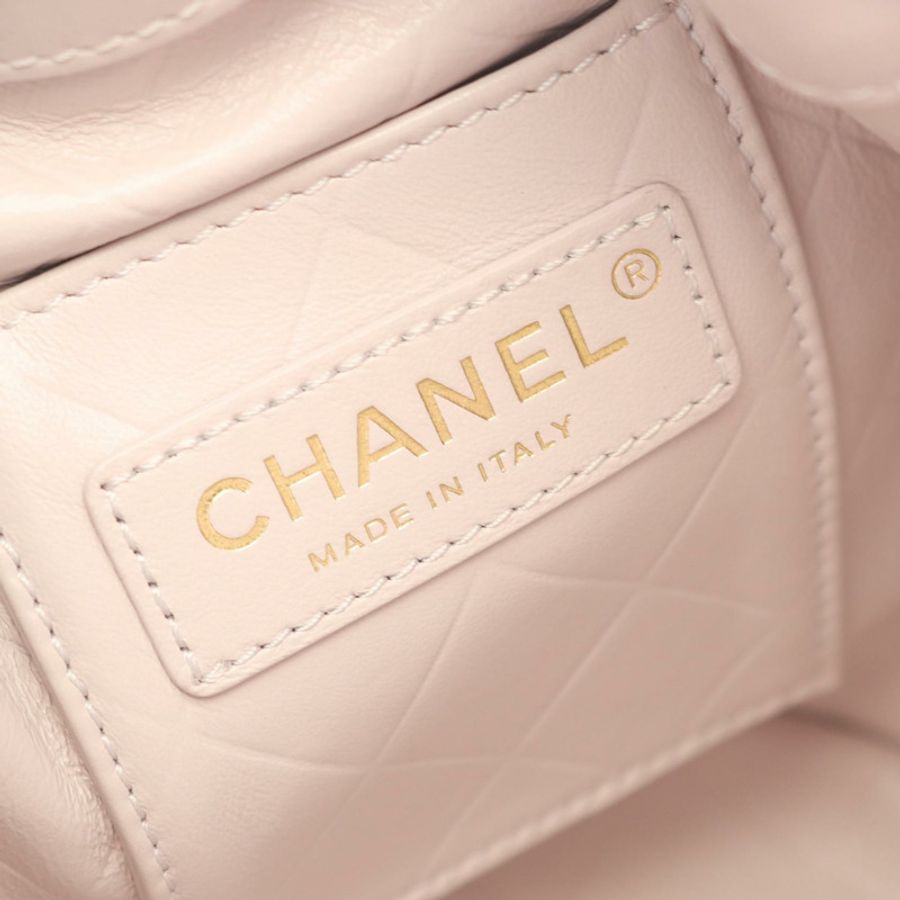 香奈兒 (CHANEL) 絎縫水桶鏈條斜背包 AS2690 粉紅色皮革 二手 CC-3