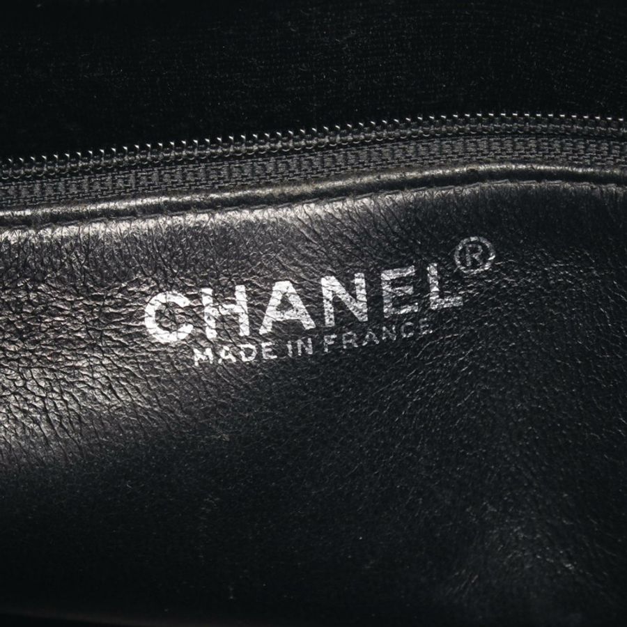香奈兒 (CHANEL) Medallion 托特包 A01804 黑色粒面小牛皮,二手女士 SHW-3